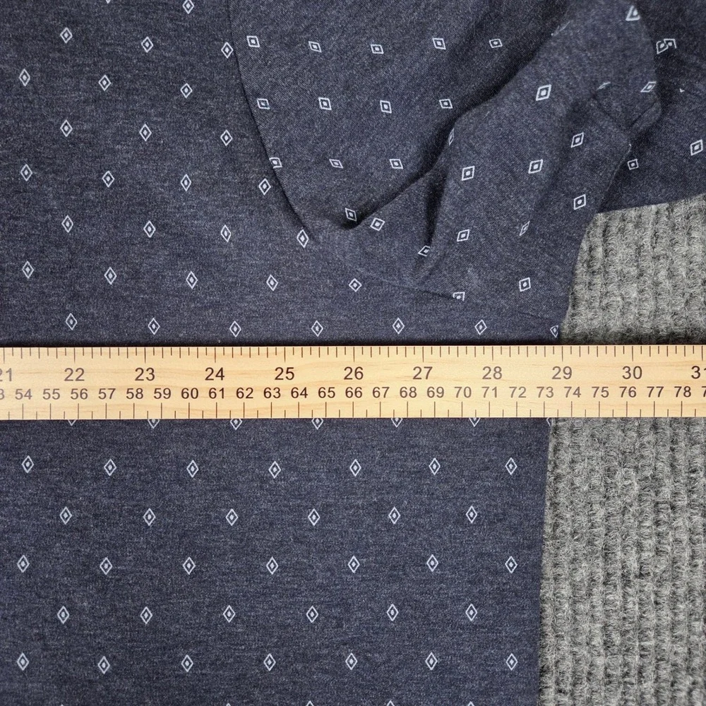 Polo Ralph‎ Lauren Mens XXL Gray Diamond Print Cotton Polo Shirt Short Sleeve